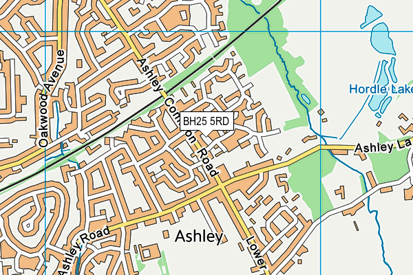 BH25 5RD map - OS VectorMap District (Ordnance Survey)