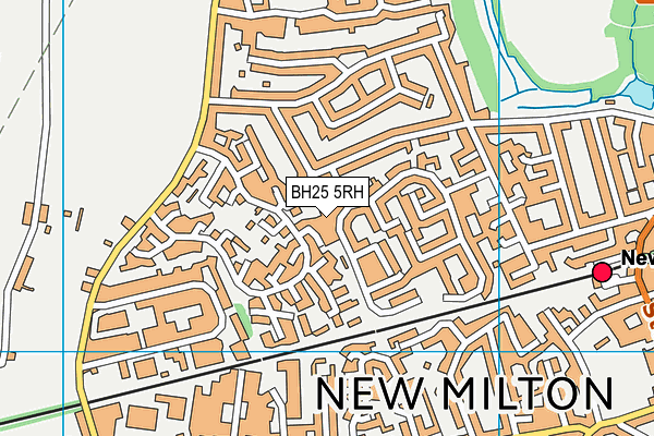 BH25 5RH map - OS VectorMap District (Ordnance Survey)