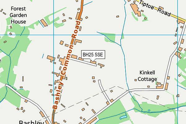 BH25 5SE map - OS VectorMap District (Ordnance Survey)