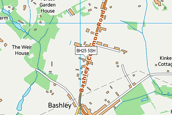 BH25 5SH map - OS VectorMap District (Ordnance Survey)