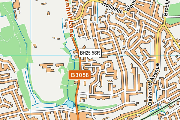 BH25 5SR map - OS VectorMap District (Ordnance Survey)