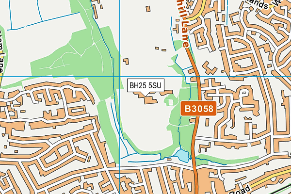 New Milton Cricket Club map (BH25 5SU) - OS VectorMap District (Ordnance Survey)