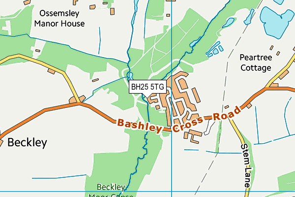 BH25 5TG map - OS VectorMap District (Ordnance Survey)