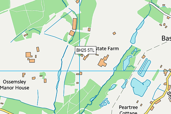 BH25 5TL map - OS VectorMap District (Ordnance Survey)