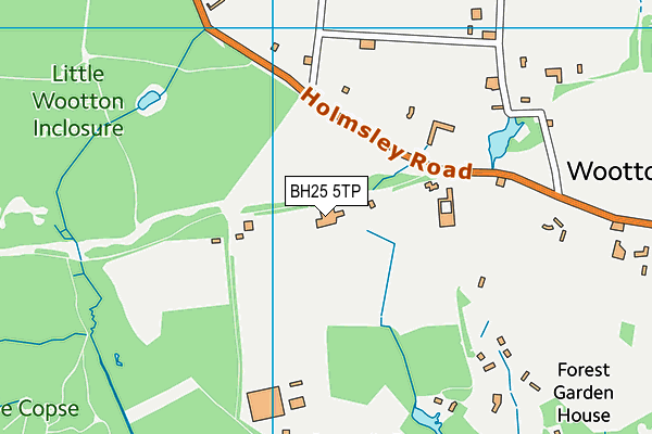 BH25 5TP map - OS VectorMap District (Ordnance Survey)