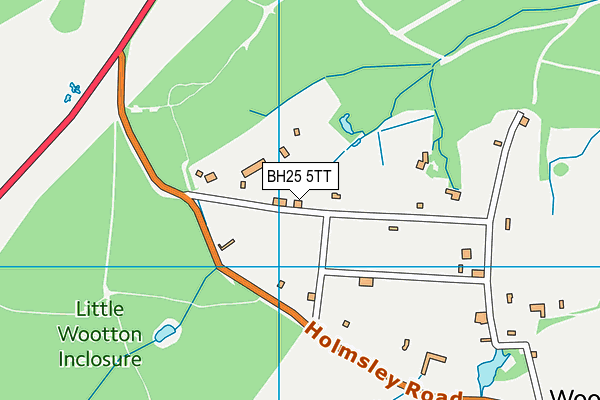 BH25 5TT map - OS VectorMap District (Ordnance Survey)