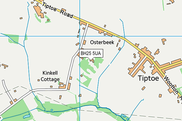 BH25 5UA map - OS VectorMap District (Ordnance Survey)