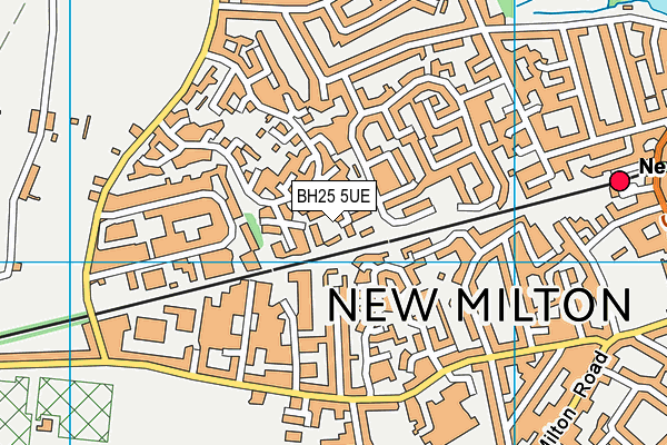 BH25 5UE map - OS VectorMap District (Ordnance Survey)