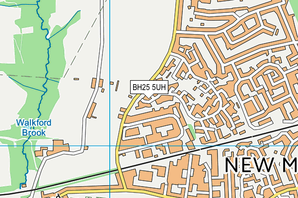 BH25 5UH map - OS VectorMap District (Ordnance Survey)