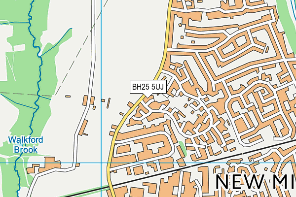 BH25 5UJ map - OS VectorMap District (Ordnance Survey)