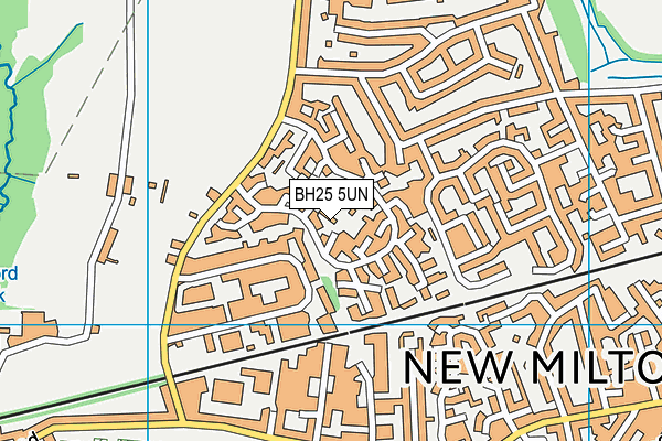 BH25 5UN map - OS VectorMap District (Ordnance Survey)