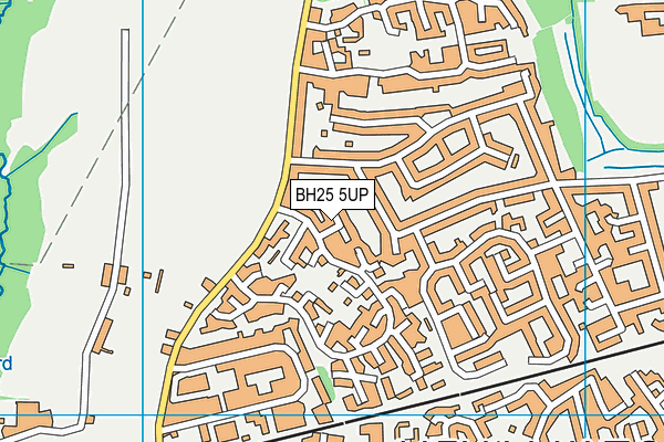 BH25 5UP map - OS VectorMap District (Ordnance Survey)