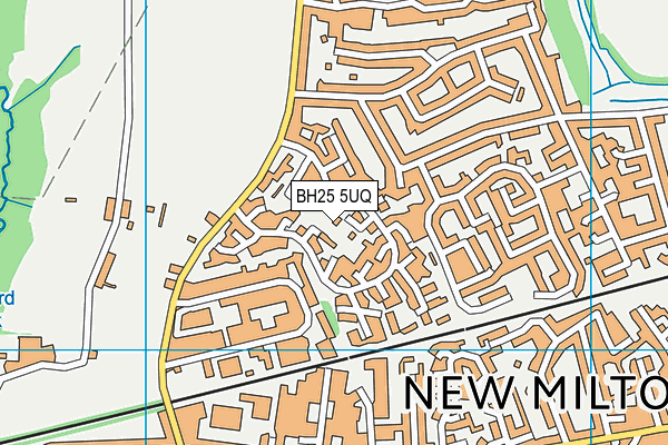 BH25 5UQ map - OS VectorMap District (Ordnance Survey)