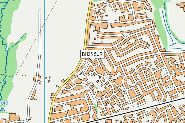BH25 5UR map - OS VectorMap District (Ordnance Survey)