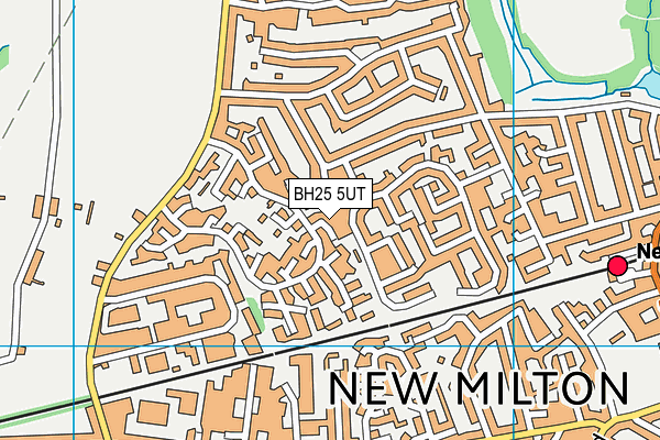 BH25 5UT map - OS VectorMap District (Ordnance Survey)
