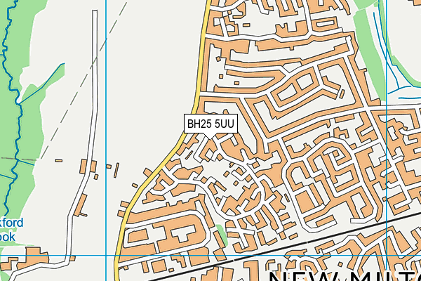 BH25 5UU map - OS VectorMap District (Ordnance Survey)