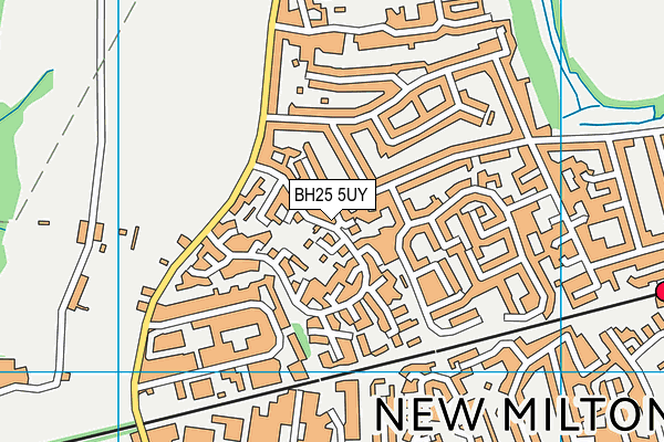 BH25 5UY map - OS VectorMap District (Ordnance Survey)