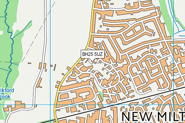 BH25 5UZ map - OS VectorMap District (Ordnance Survey)