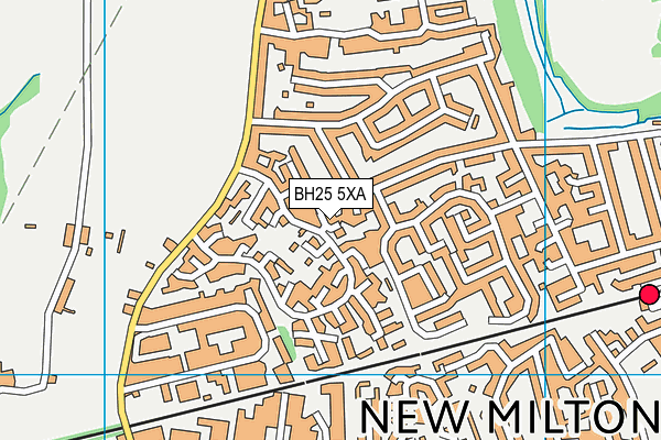 BH25 5XA map - OS VectorMap District (Ordnance Survey)