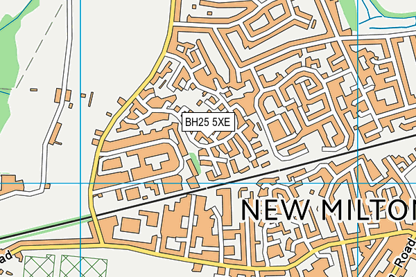 BH25 5XE map - OS VectorMap District (Ordnance Survey)