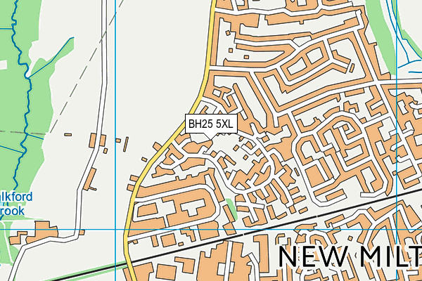 BH25 5XL map - OS VectorMap District (Ordnance Survey)