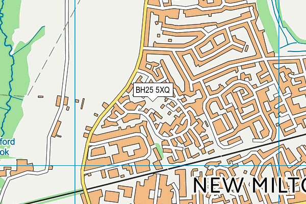 BH25 5XQ map - OS VectorMap District (Ordnance Survey)