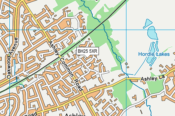 BH25 5XR map - OS VectorMap District (Ordnance Survey)
