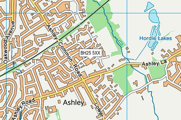 BH25 5XX map - OS VectorMap District (Ordnance Survey)