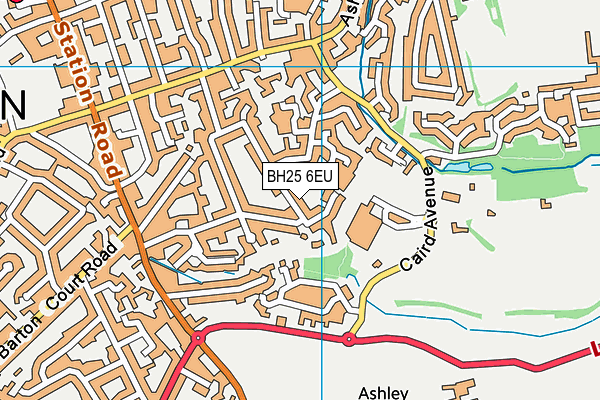 BH25 6EU map - OS VectorMap District (Ordnance Survey)