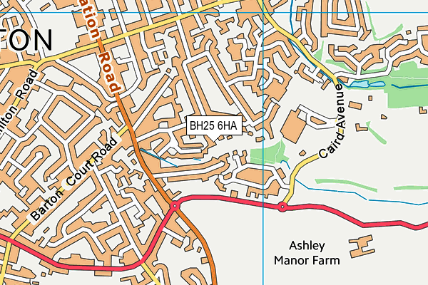 Hale Gardens Lawn Tennis Club map (BH25 6HA) - OS VectorMap District (Ordnance Survey)