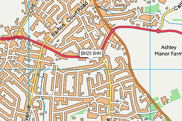 BH25 6HH map - OS VectorMap District (Ordnance Survey)