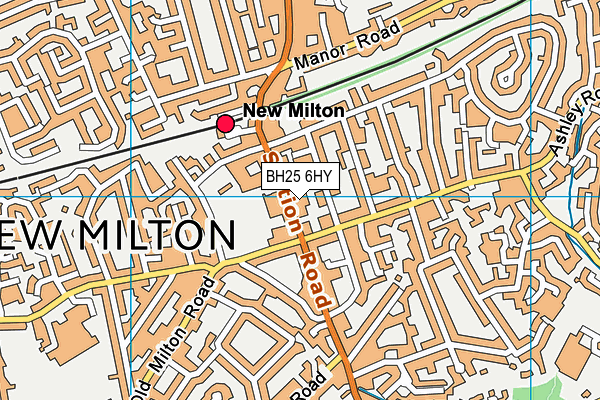 Map of AD NEW MILTON LTD at district scale