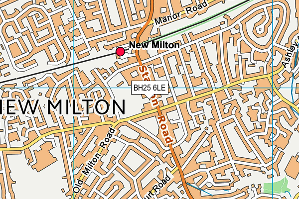 BH25 6LE map - OS VectorMap District (Ordnance Survey)