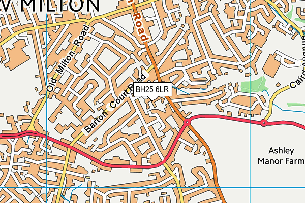 BH25 6LR map - OS VectorMap District (Ordnance Survey)