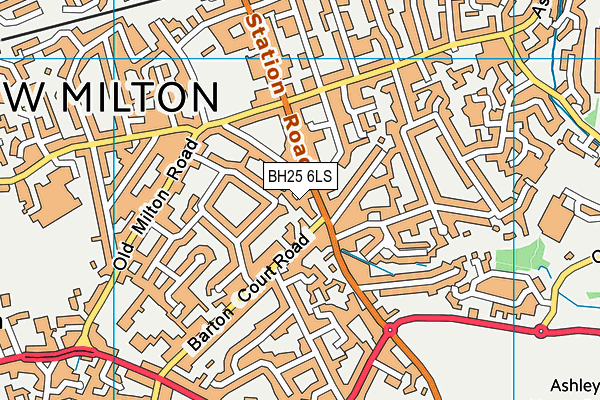 BH25 6LS map - OS VectorMap District (Ordnance Survey)