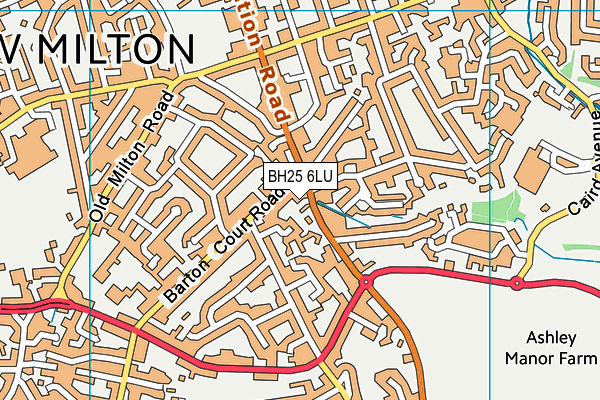 BH25 6LU map - OS VectorMap District (Ordnance Survey)