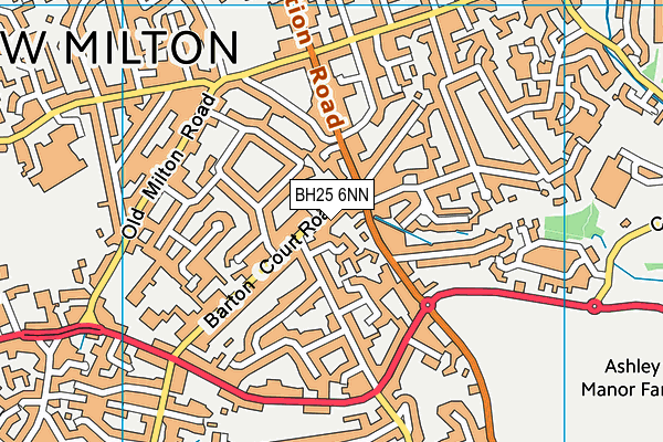 BH25 6NN map - OS VectorMap District (Ordnance Survey)