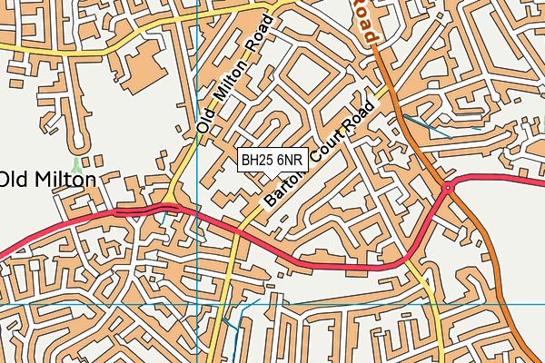 BH25 6NR map - OS VectorMap District (Ordnance Survey)