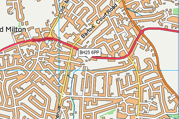 BH25 6PP map - OS VectorMap District (Ordnance Survey)