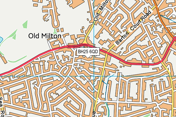 BH25 6QD map - OS VectorMap District (Ordnance Survey)