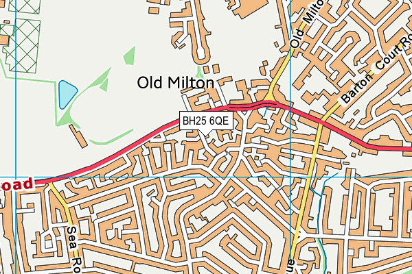BH25 6QE map - OS VectorMap District (Ordnance Survey)