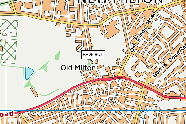 BH25 6QL map - OS VectorMap District (Ordnance Survey)