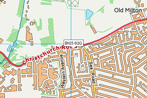 BH25 6QQ map - OS VectorMap District (Ordnance Survey)