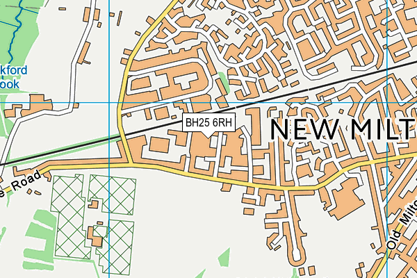 BH25 6RH map - OS VectorMap District (Ordnance Survey)
