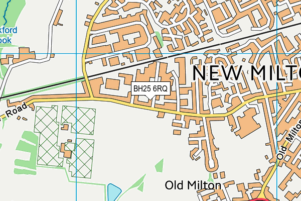 BH25 6RQ map - OS VectorMap District (Ordnance Survey)