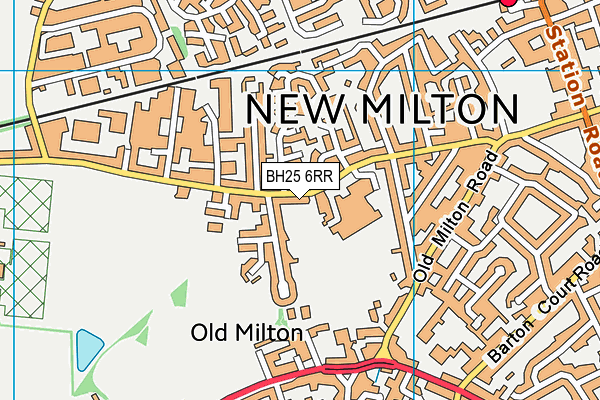 New Milton Health And Leisure map (BH25 6RR) - OS VectorMap District (Ordnance Survey)