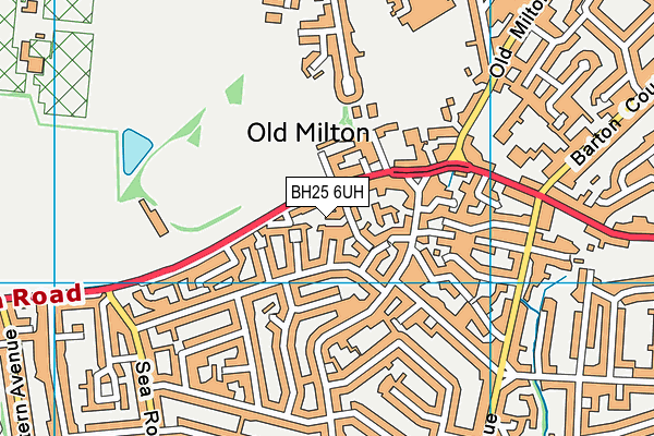 BH25 6UH map - OS VectorMap District (Ordnance Survey)