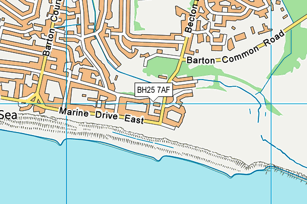 BH25 7AF map - OS VectorMap District (Ordnance Survey)