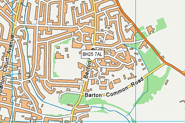 BH25 7AL map - OS VectorMap District (Ordnance Survey)