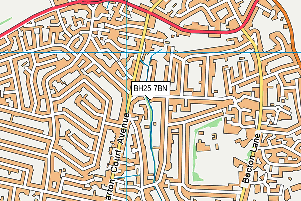 BH25 7BN map - OS VectorMap District (Ordnance Survey)